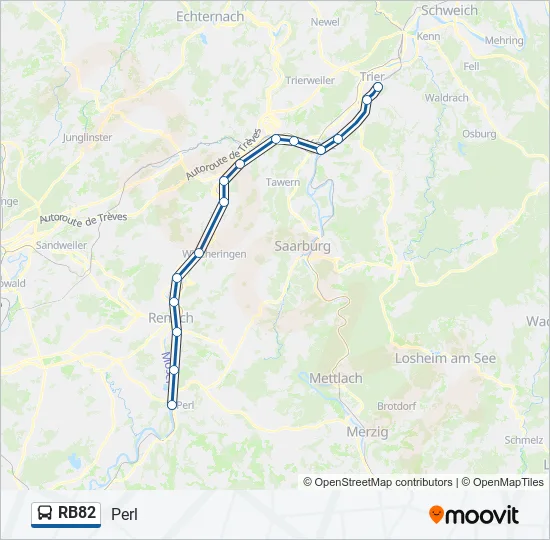 RB82 Bus Line Map