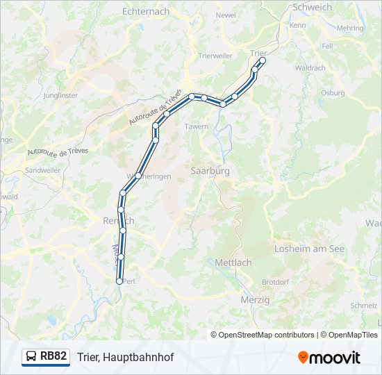 RB82 Bus Line Map