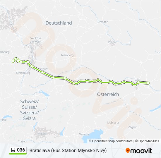 036 Bus Line Map