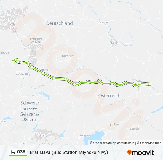 036 Bus Line Map
