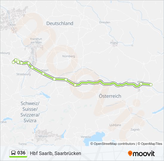 036 Bus Line Map