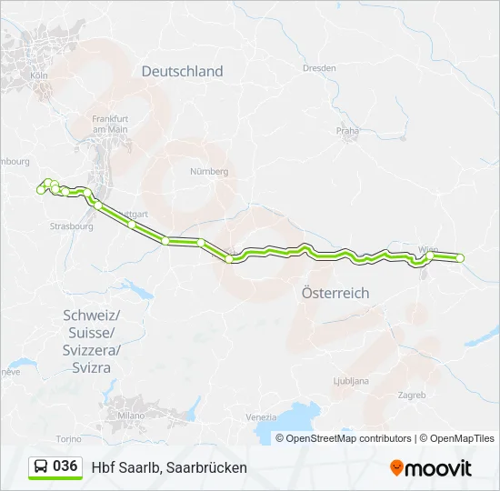 036 Bus Line Map