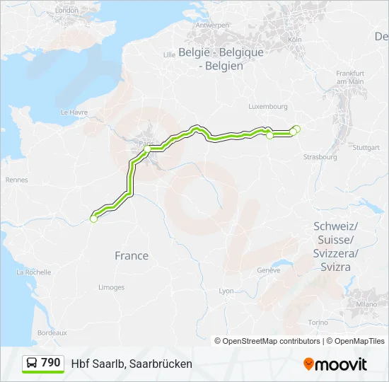 790 Bus Line Map