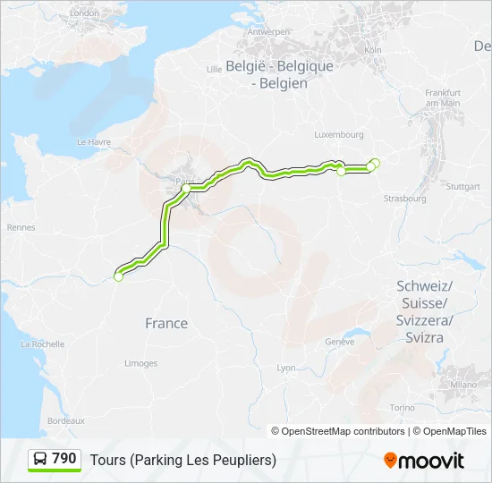 790 Bus Line Map