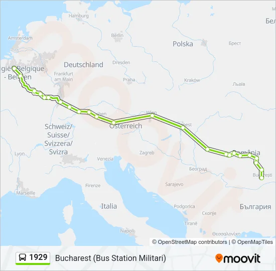 1929 Bus Line Map