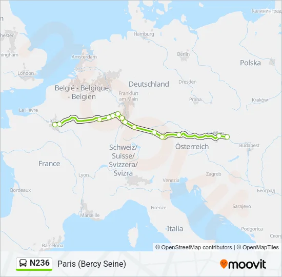 N236 Bus Line Map