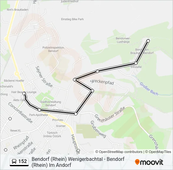 152 Bus Line Map