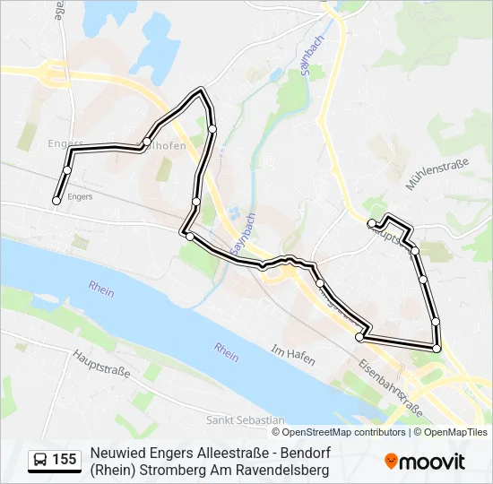 155 Bus Line Map