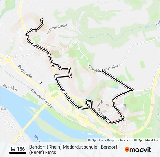 156 Bus Line Map
