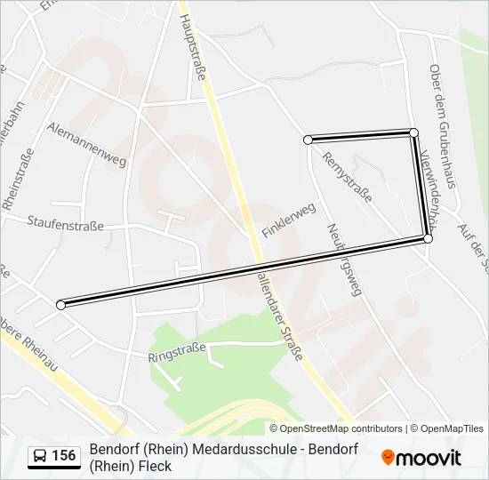 156 Bus Line Map