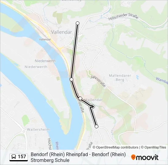 157 Bus Line Map