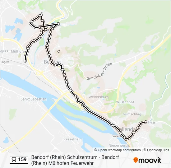 Автобус 159: карта маршрута