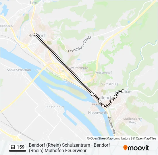 159 Bus Line Map