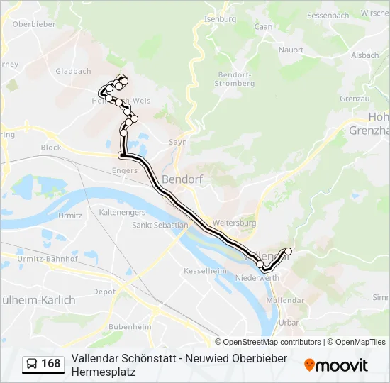 168 Bus Line Map