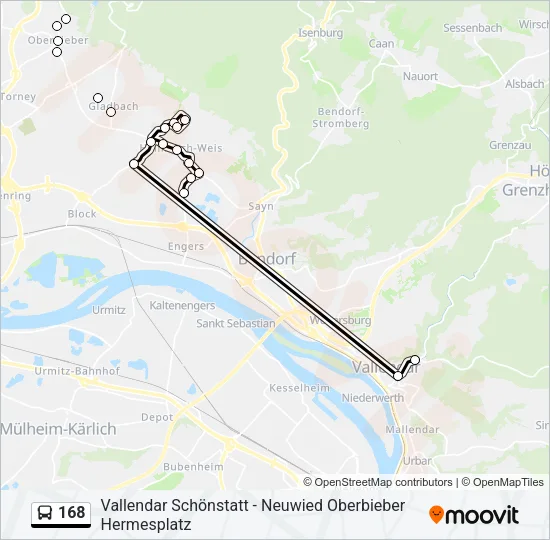 168 Bus Line Map