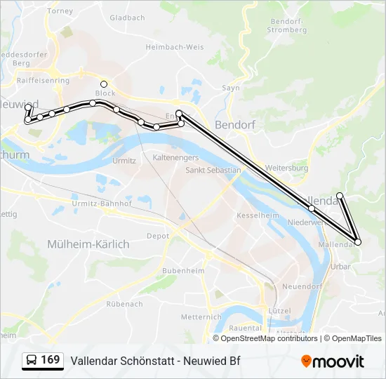 169 Bus Line Map