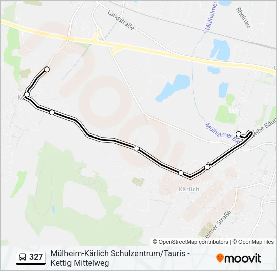 327 Bus Line Map