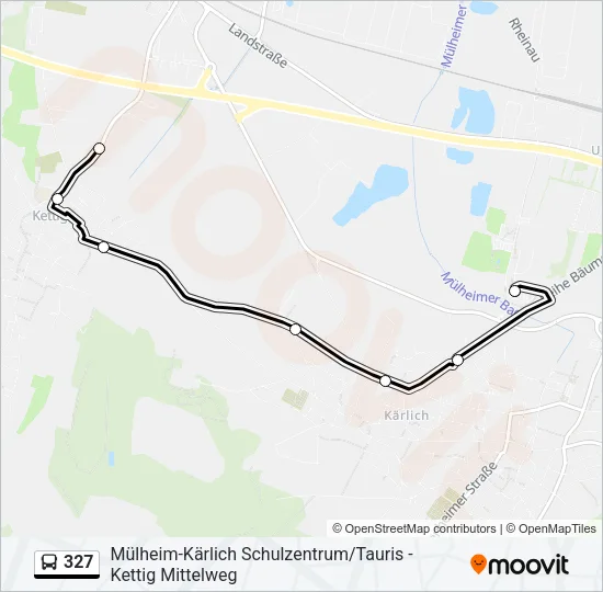 327 Bus Line Map