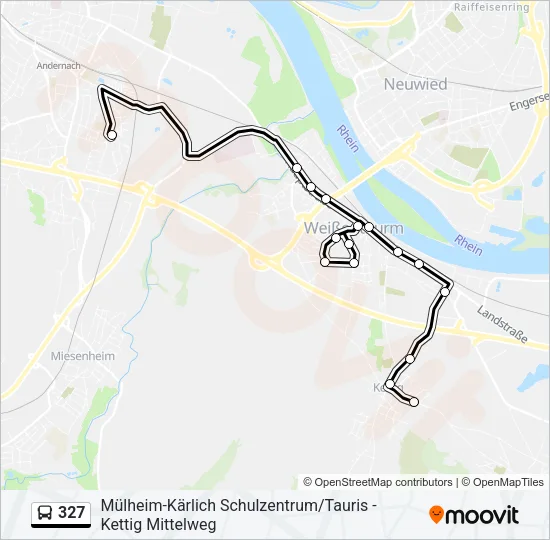 327 Bus Line Map