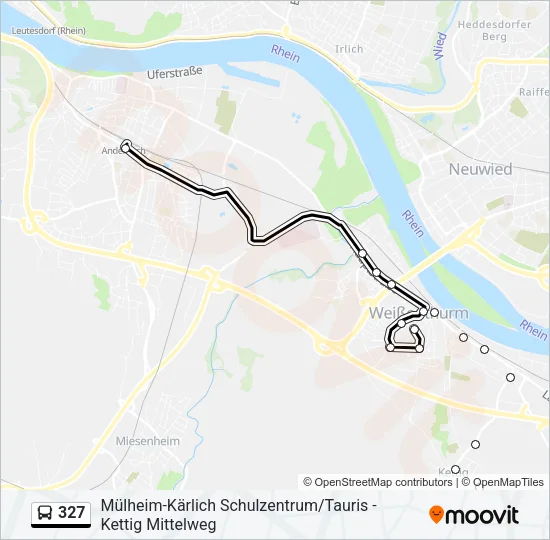 327 Bus Line Map
