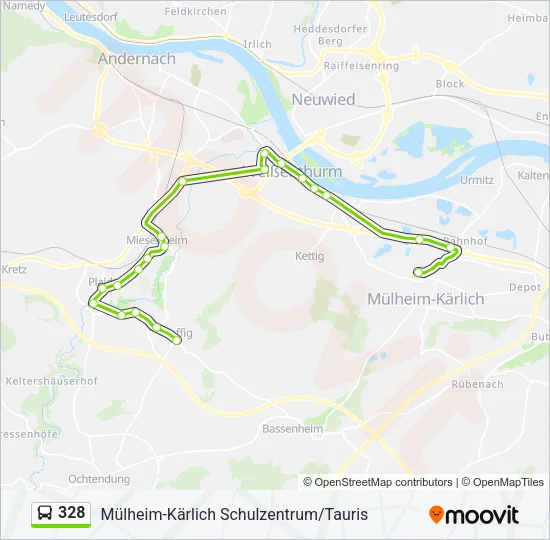 328 Bus Line Map