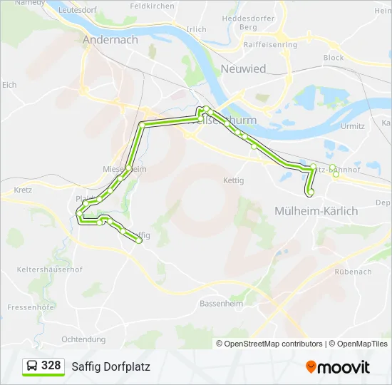 328 Bus Line Map