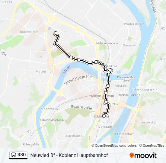 330 Bus Line Map