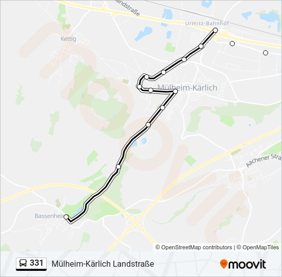 Buslinie 331 Karte