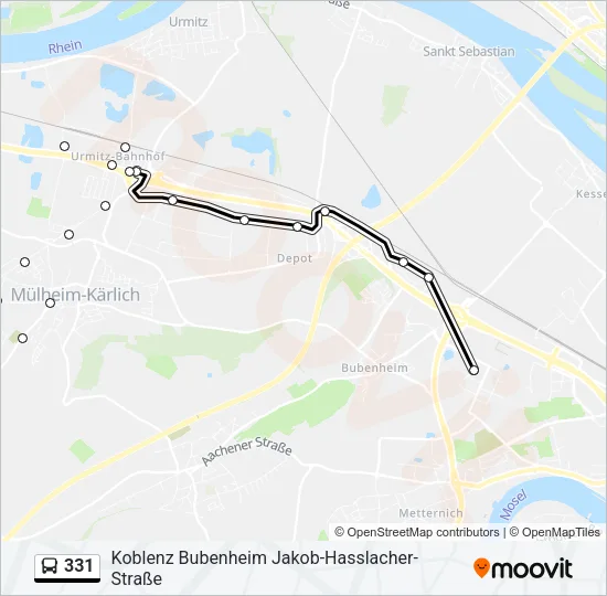331 Bus Line Map