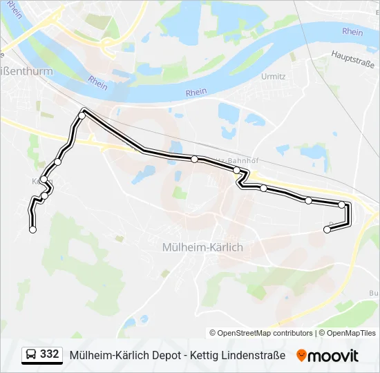 332 Bus Line Map