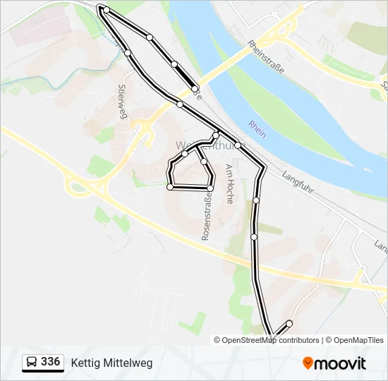 336 Bus Line Map