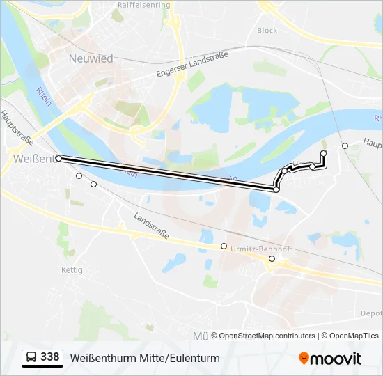 338 Bus Line Map