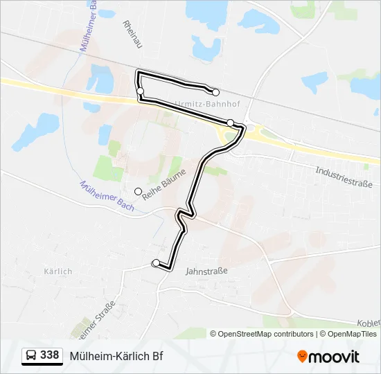 338 Bus Line Map