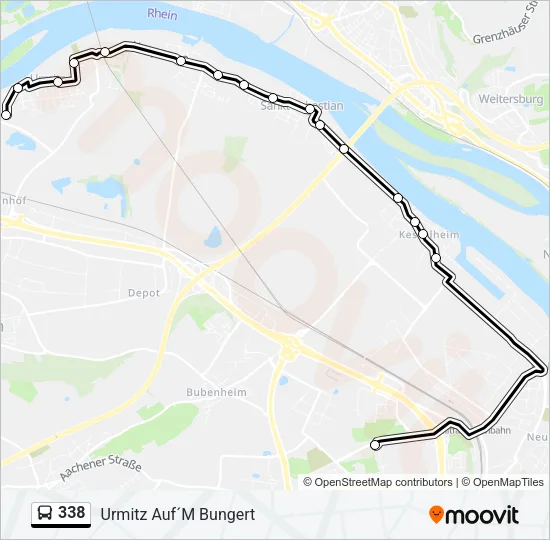 338 Bus Line Map