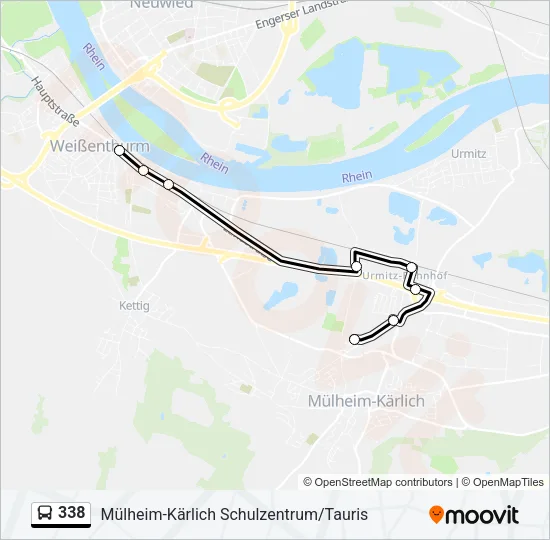 338 Bus Line Map