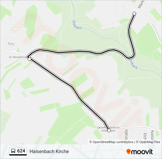 624 Bus Line Map