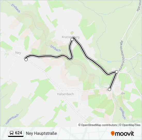 624 Bus Line Map