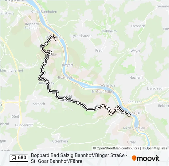 680 Bus Line Map