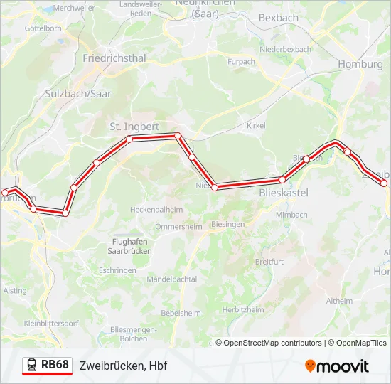 RB68 Train Line Map