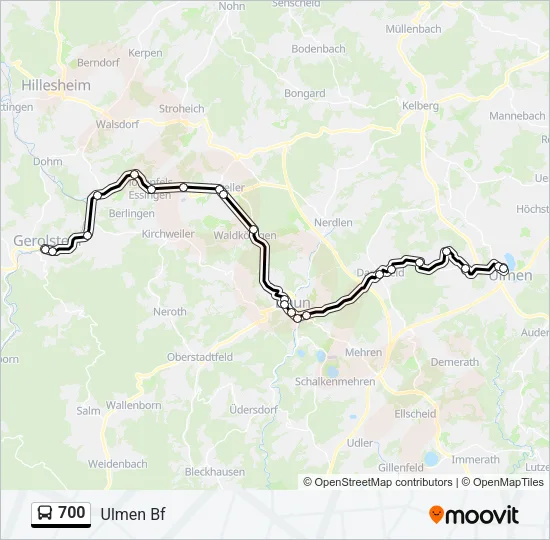 700 Bus Line Map