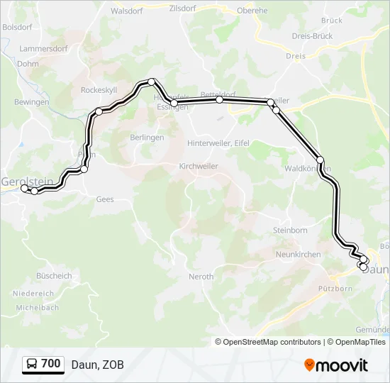 700 Bus Line Map