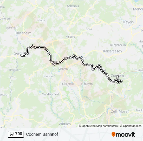 700 Bus Line Map