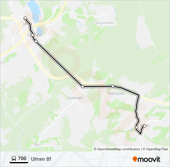 700 Bus Line Map