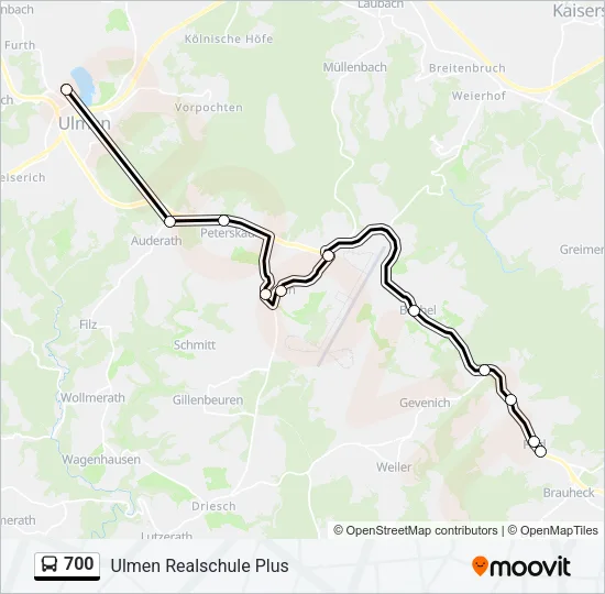 700 Bus Line Map