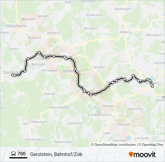 700 Bus Line Map