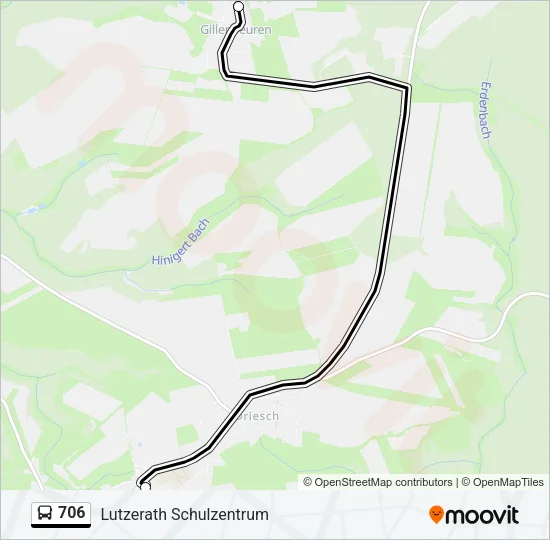 706 Bus Line Map