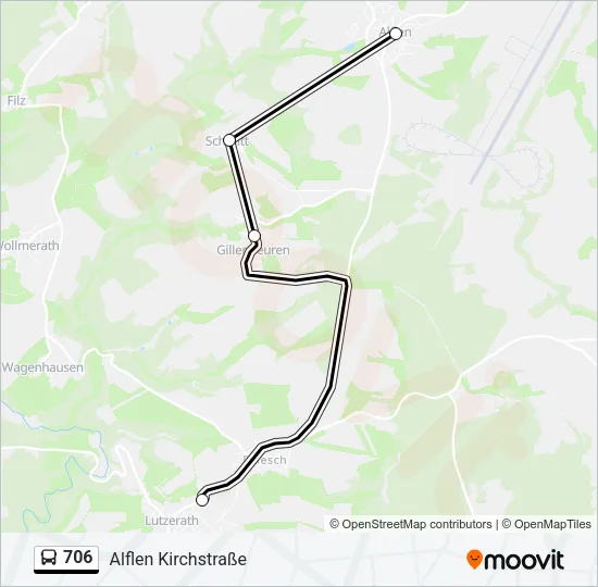 706 Bus Line Map