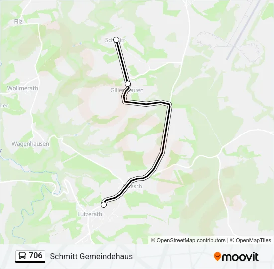 706 Bus Line Map
