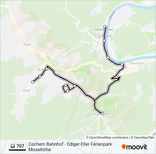 707 Bus Line Map