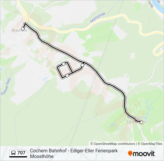 707 Bus Line Map